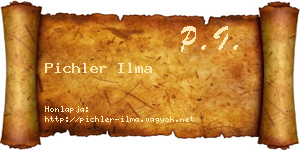 Pichler Ilma névjegykártya